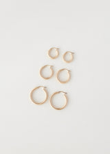 Starry night hoops Mini gold - ready to ship