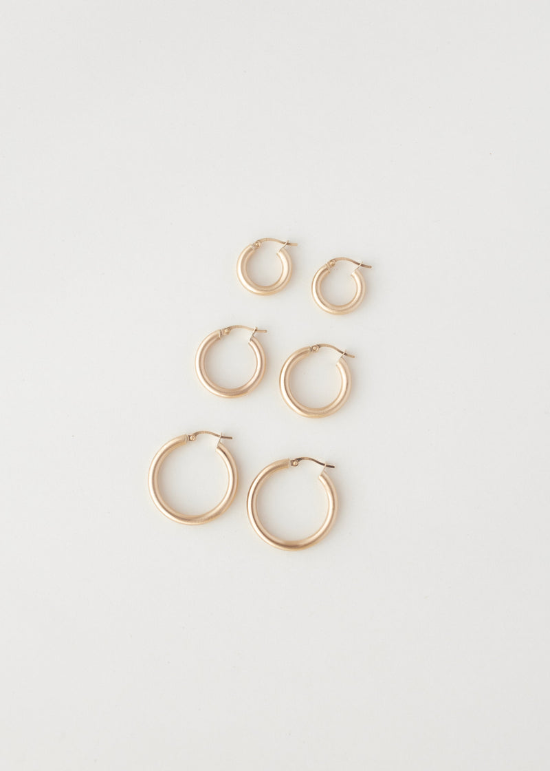 Starry night hoops Mini gold - ready to ship