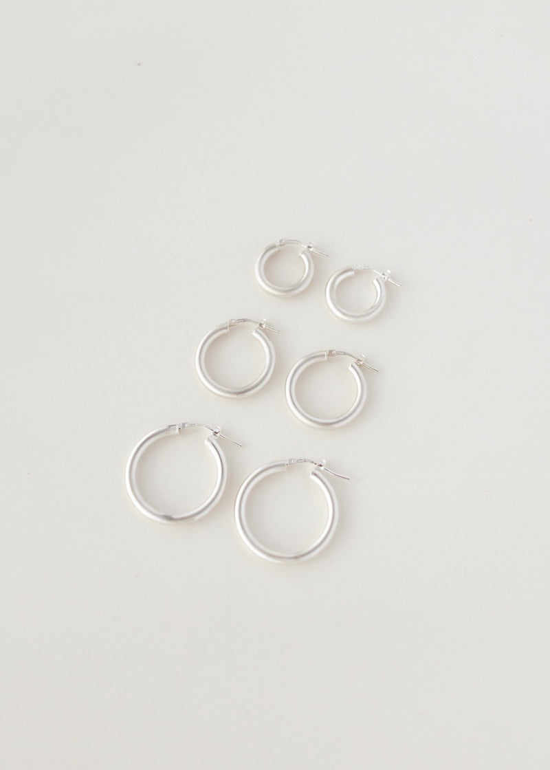 Starry night hoops Cosmos silver