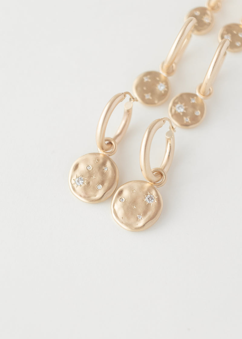 Starry night hoops Cosmos gold - ready to ship