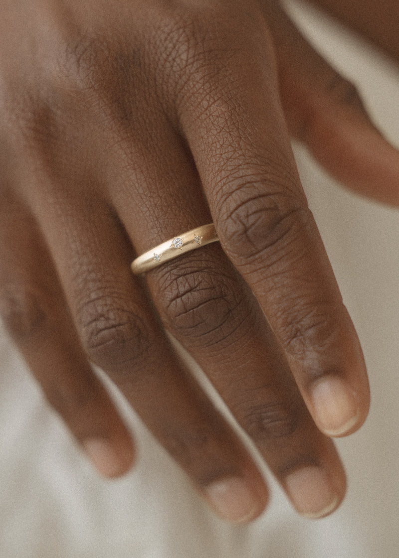 Fine celestial dome ring gold