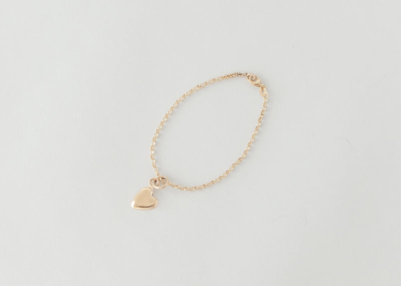 Coeur - Love Charm Bracelet Plain Gold