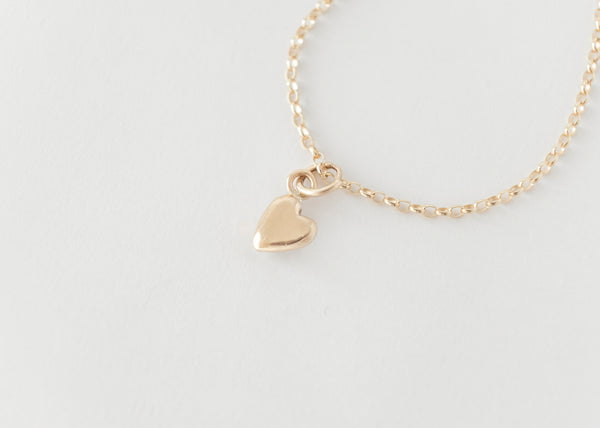 Coeur - Love Charm Bracelet Plain Gold