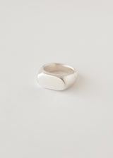 Oval signet ring silver - ready to ship