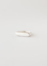 Rectangle signet ring silver