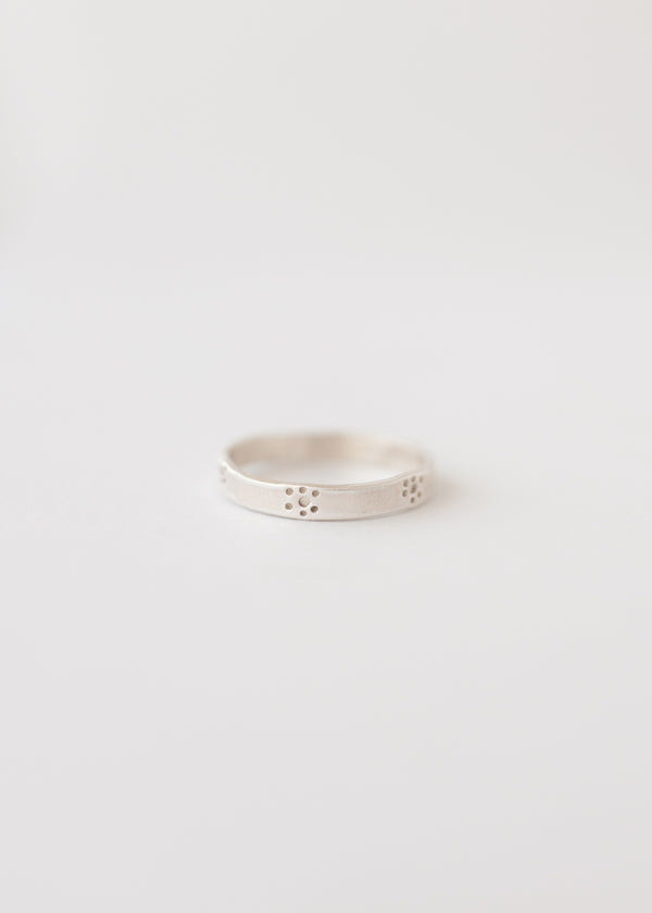 Daisy chain band silver - wholesale