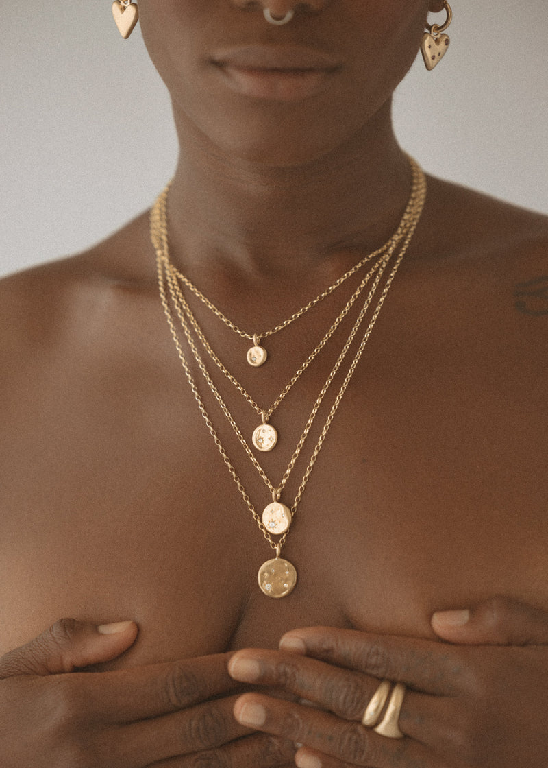 Starry night necklace medium gold