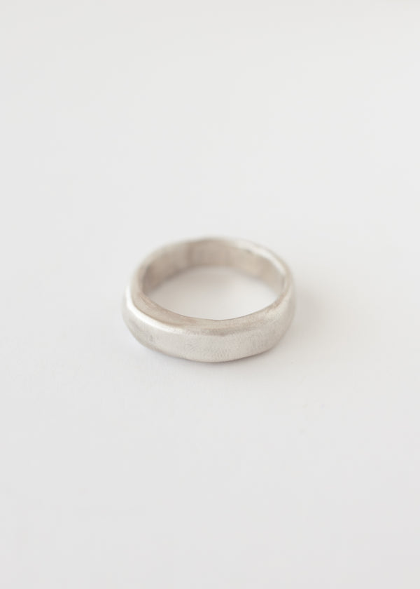 Chunky molten ring silver - wholesale