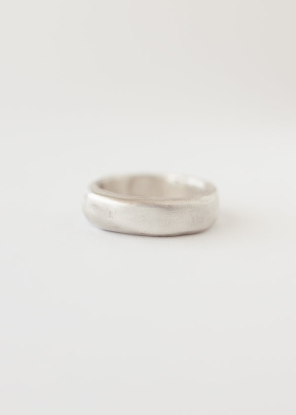 Chunky molten ring silver - wholesale