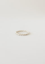 Twisted wire ring silver