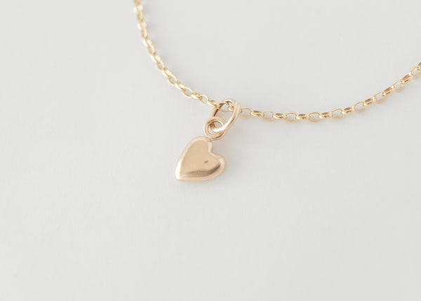 Coeur - Love Charm Necklace Plain Gold