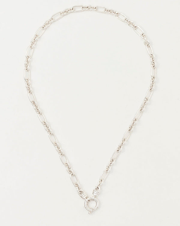 Chunky Mixed Links Belcher Chain Silver (6.5mm)