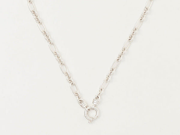 Chunky Mixed Links Belcher Chain Silver (6.5mm)