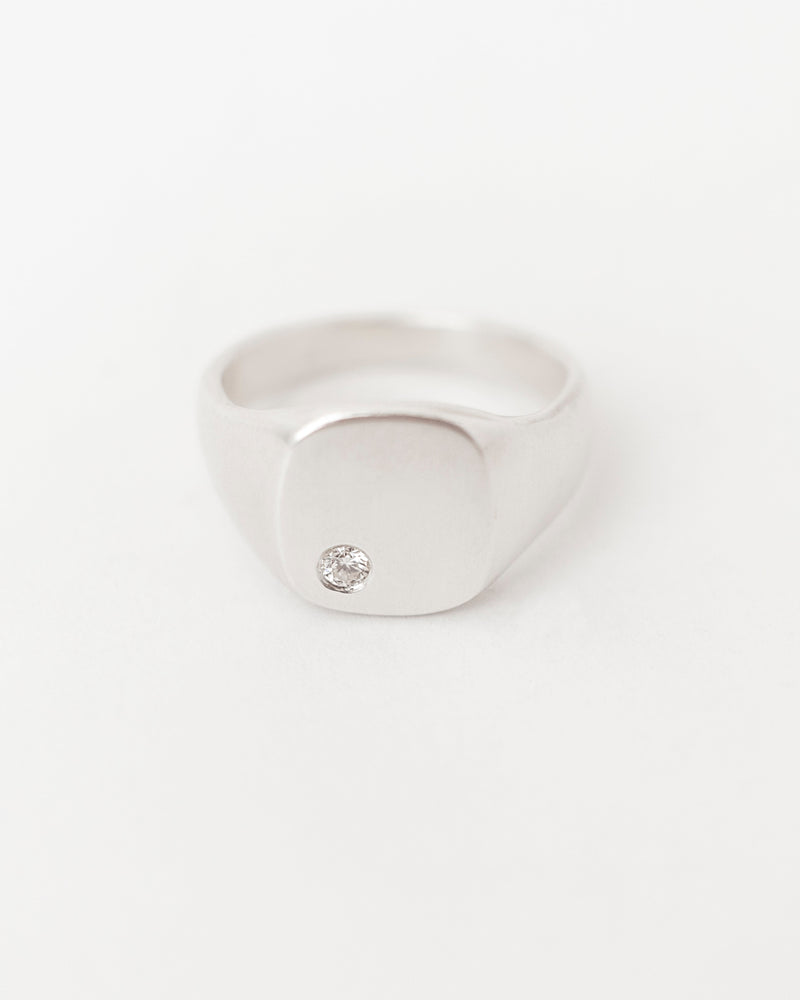 Nova Signet Mini Une White Gold