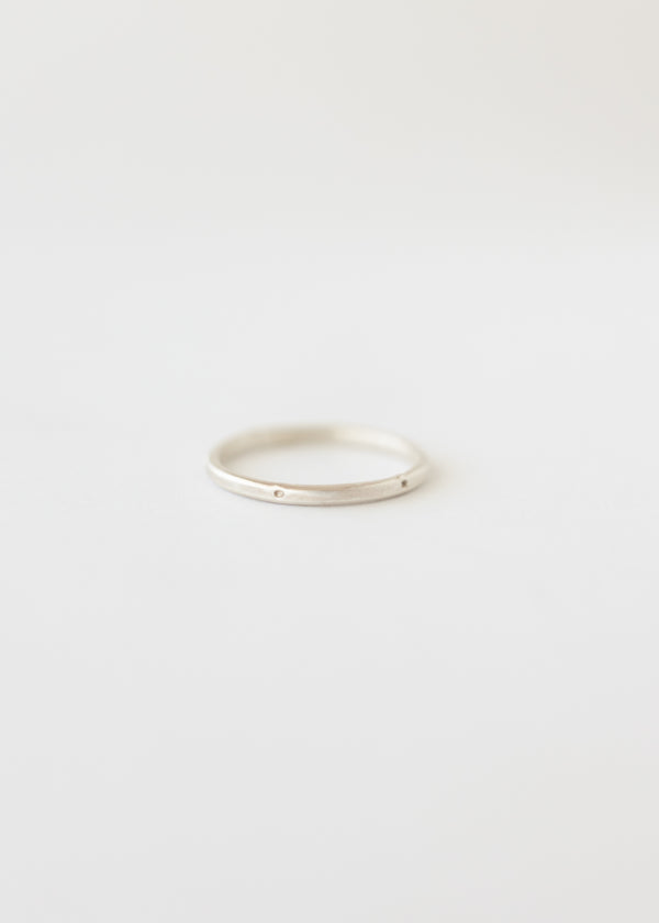 Daisy chain ring silver
