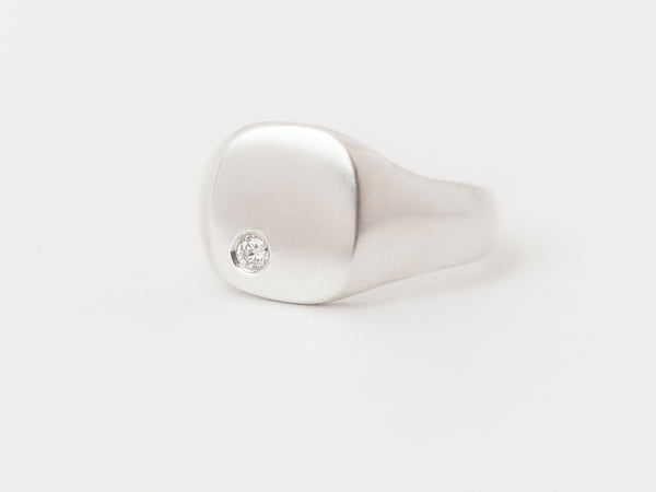 Nova Signet Mini Une White Gold