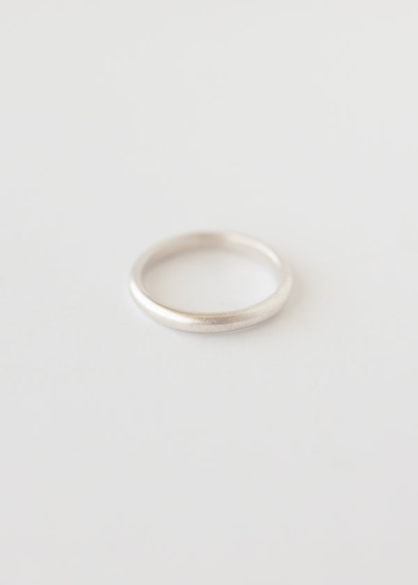 Half round chunky ring silver - wholesale