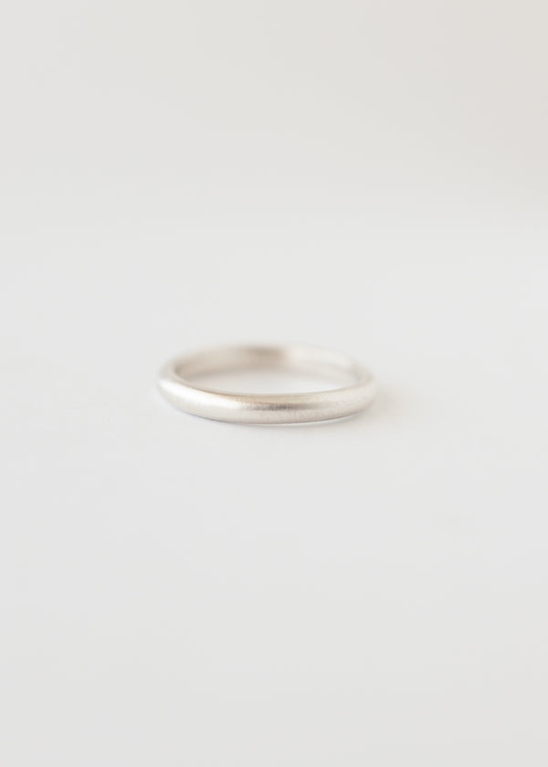Half round chunky ring silver - wholesale