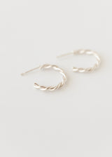 Mini twisted hoops silver - ready to ship