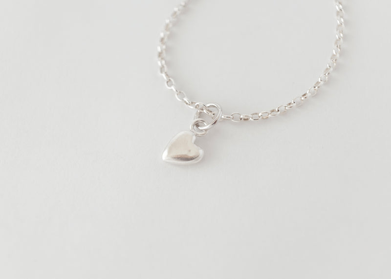 Coeur - Love Charm Bracelet Plain Silver