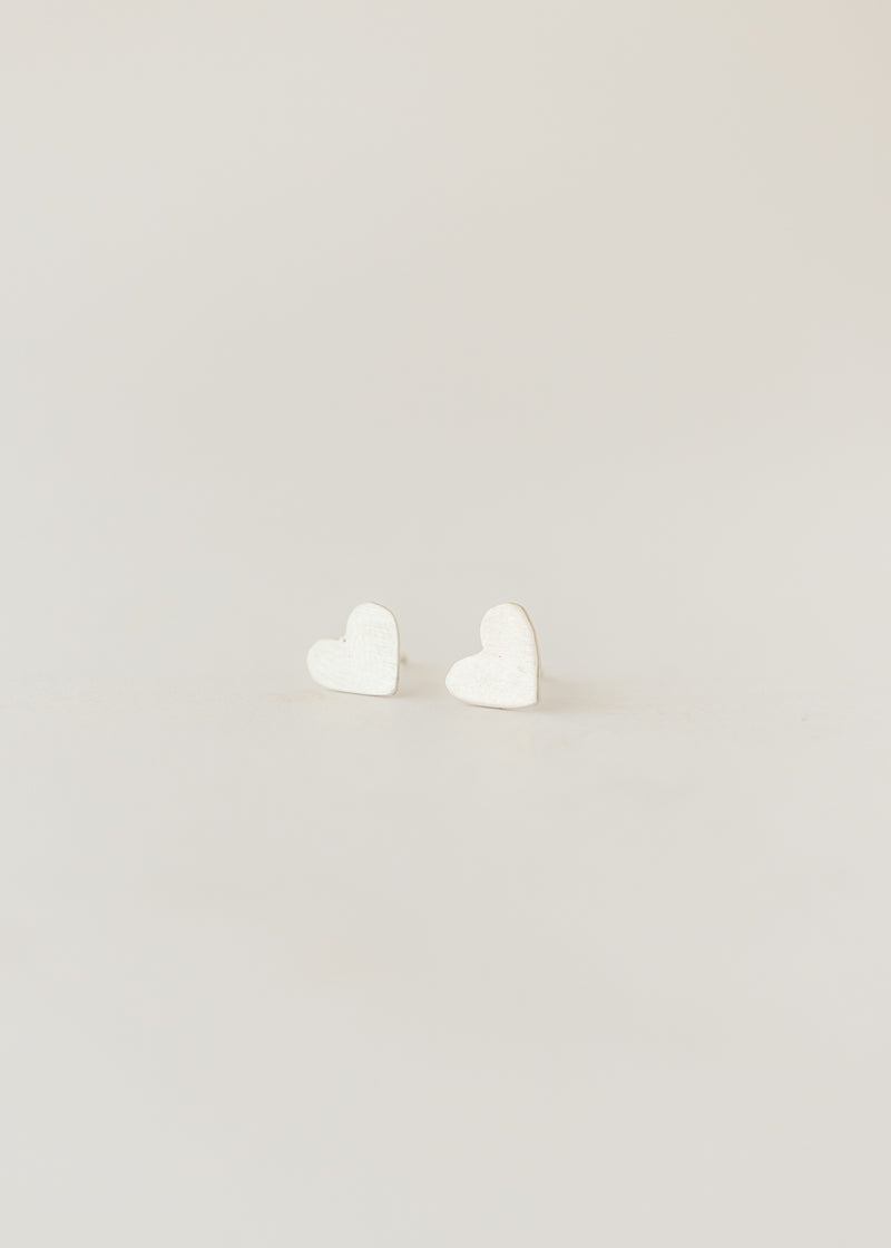 Mix + Match - one loveheart stud silver