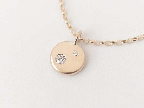 Lune Necklace Deux Yellow Gold