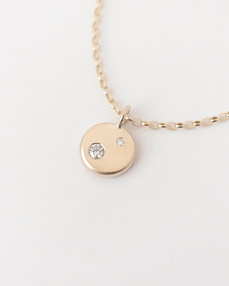 Lune Necklace Deux Yellow Gold