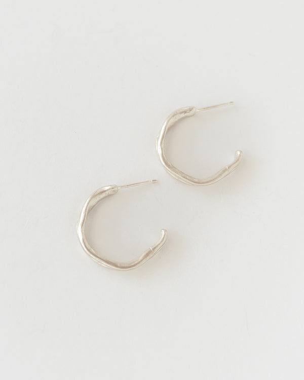 Fine molten hoops silver
