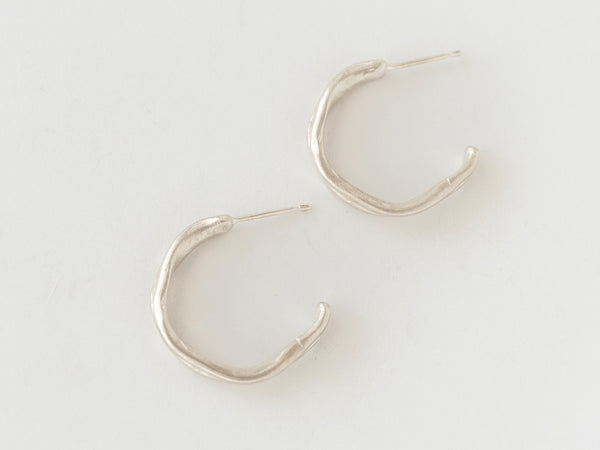 Fine molten hoops silver