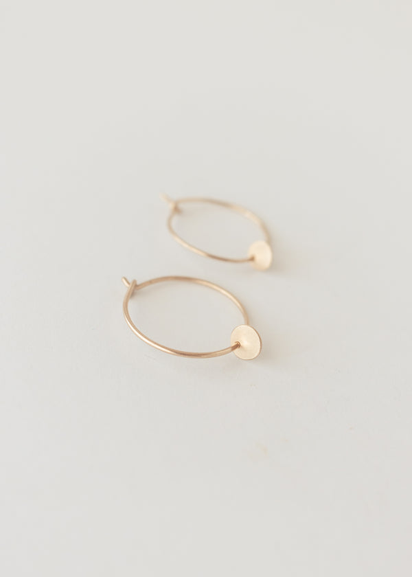 Mini circle hoops gold - wholesale