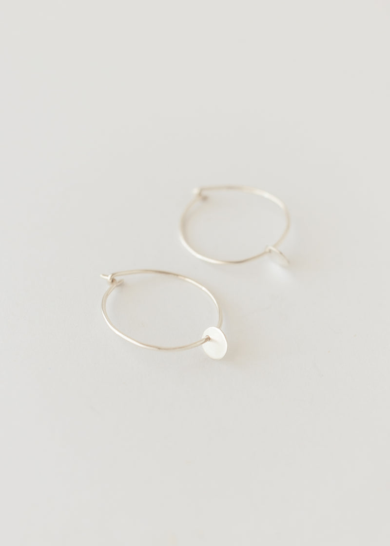 Mix + Match - one mini circle charm or hoop silver