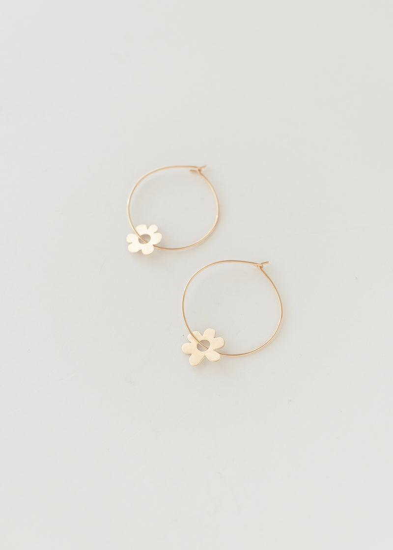 Mix + Match - one holy daisy charm or hoop gold