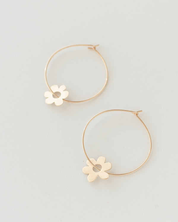 Holy daisy hoops gold - ready to ship