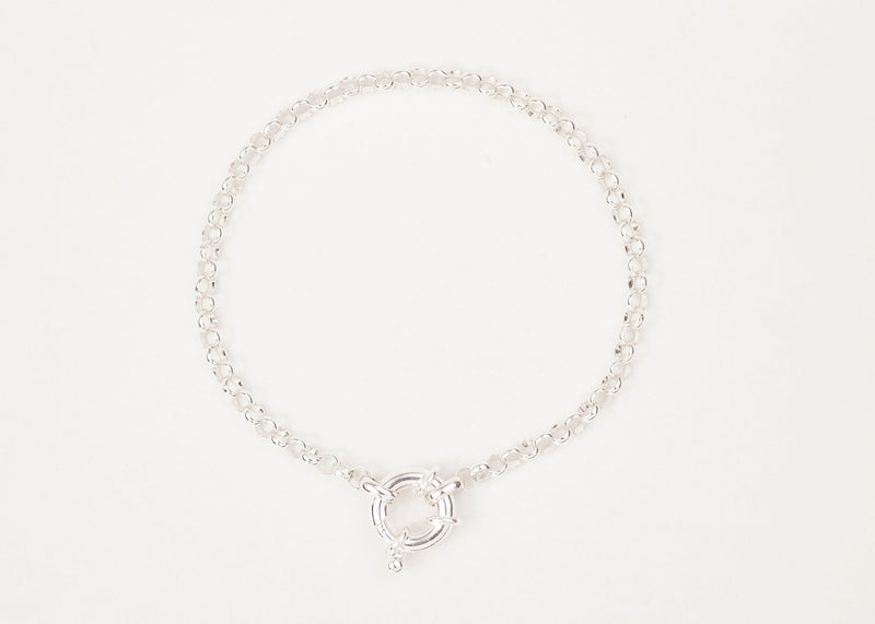 Bold Belcher Bracelet Silver (3.4mm) - Ready to Ship