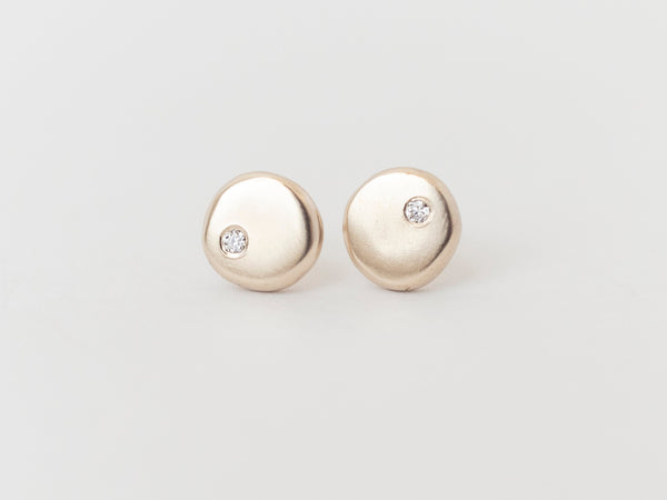 Lune Studs Une Yellow Gold