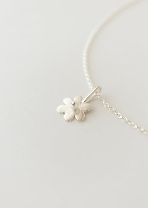 Marguerite necklace silver - wholesale