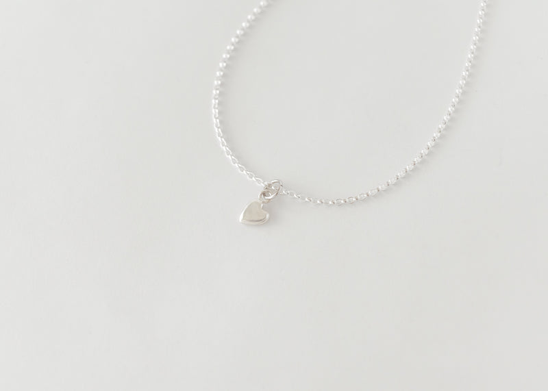 Coeur - Love Charm Necklace Plain Silver - Ready to Ship