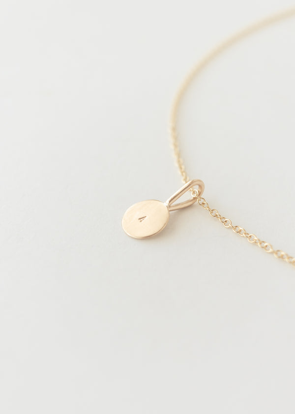 Personalised necklace gold - single