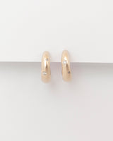 Lune Hoops Deux Yellow Gold