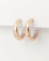 Lune Hoops Deux Yellow Gold