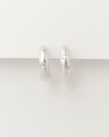 Lune Hoops Deux White Gold