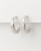 Lune Hoops Deux Silver