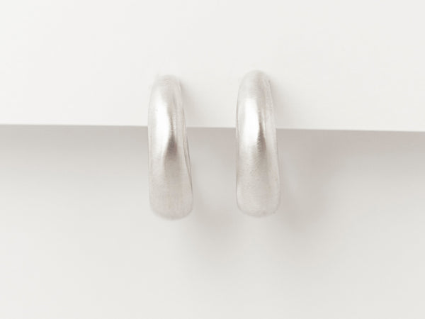 Lune Hoops White Gold