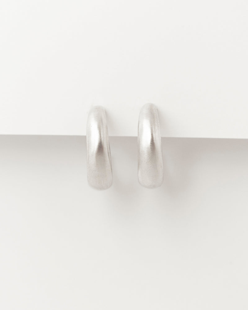 Lune Hoops Silver