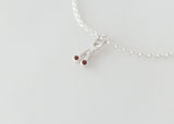 Cerise - Cherry Charm Necklace Gemstones Silver