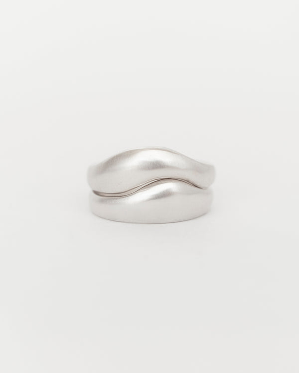 Aurore Plain Stack White Gold