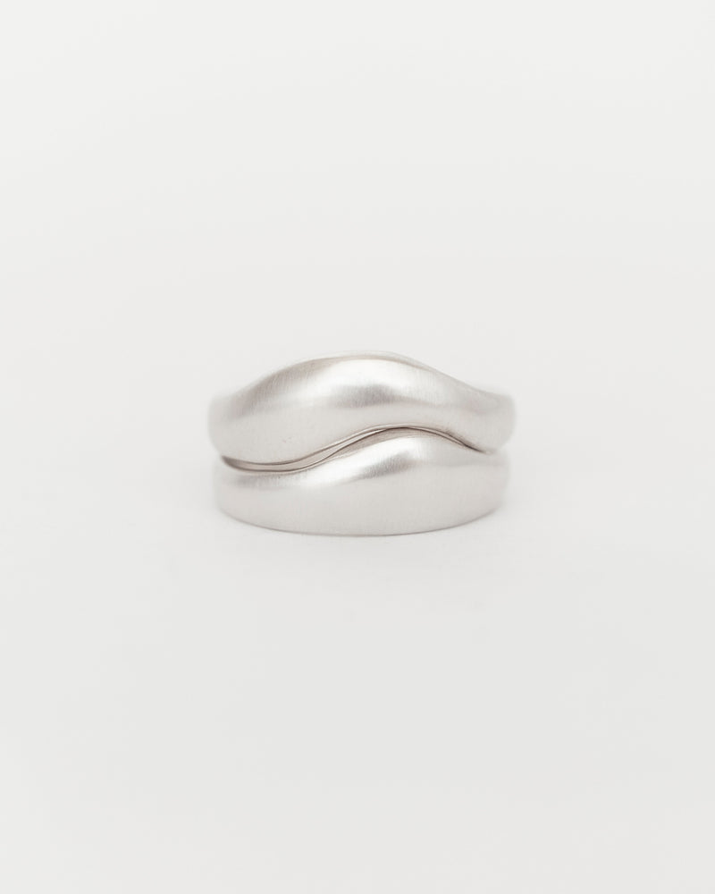 Aurore Plain Stack White Gold