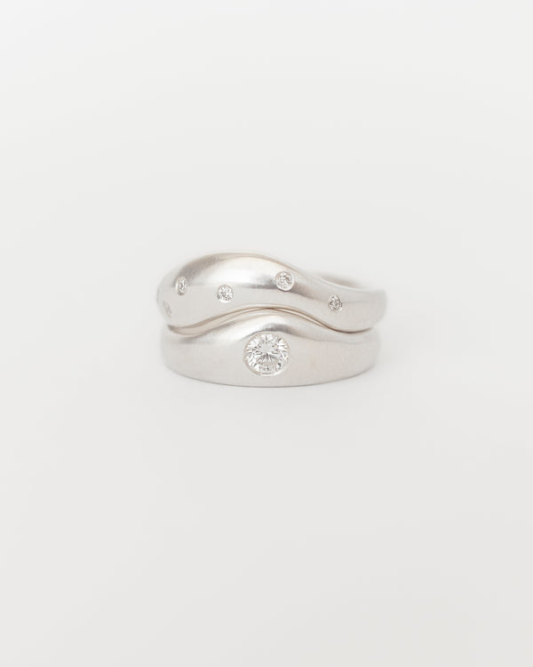 Aurore Une + Wave Constellation Stack Silver