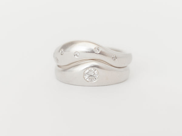 Aurore Une + Wave Constellation Stack Silver