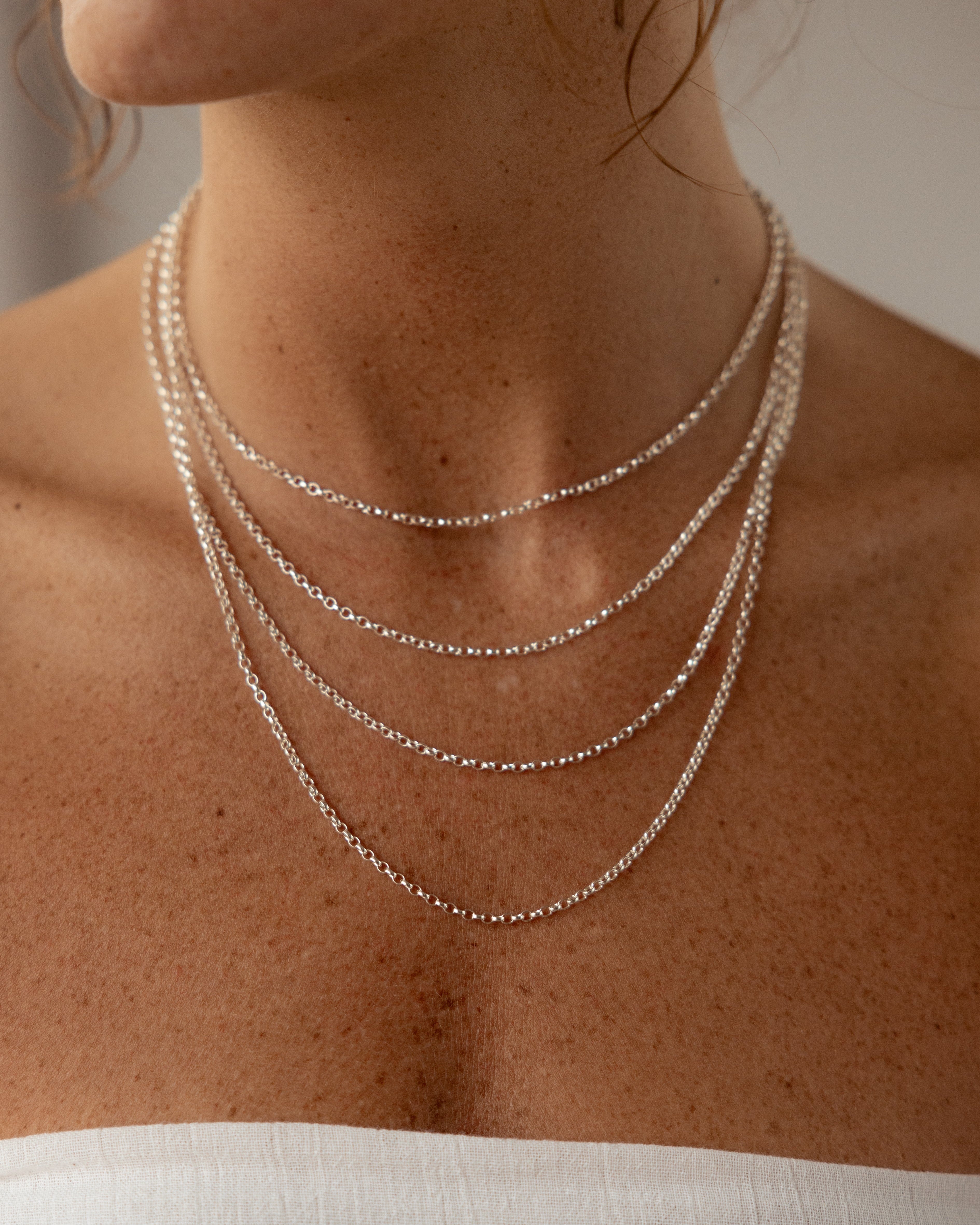 Chunky belcher chains (2.3mm) - silver - ready to ship